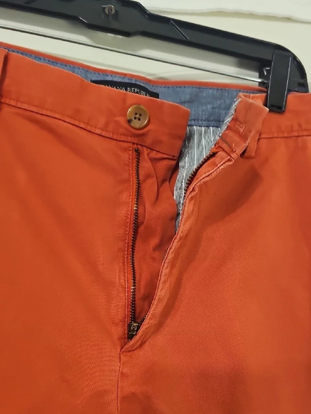 Banana Republic Orange Emerson Shorts with Chambray Waistband